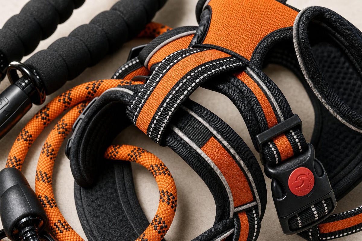 No-Pull Dog Harness and Leash Set - Red