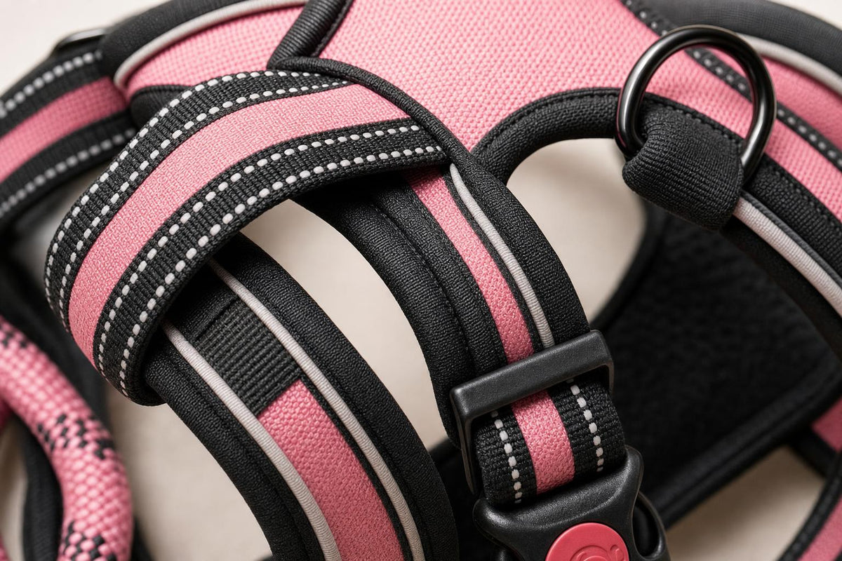 No-Pull Dog Harness and Leash Set - Pink