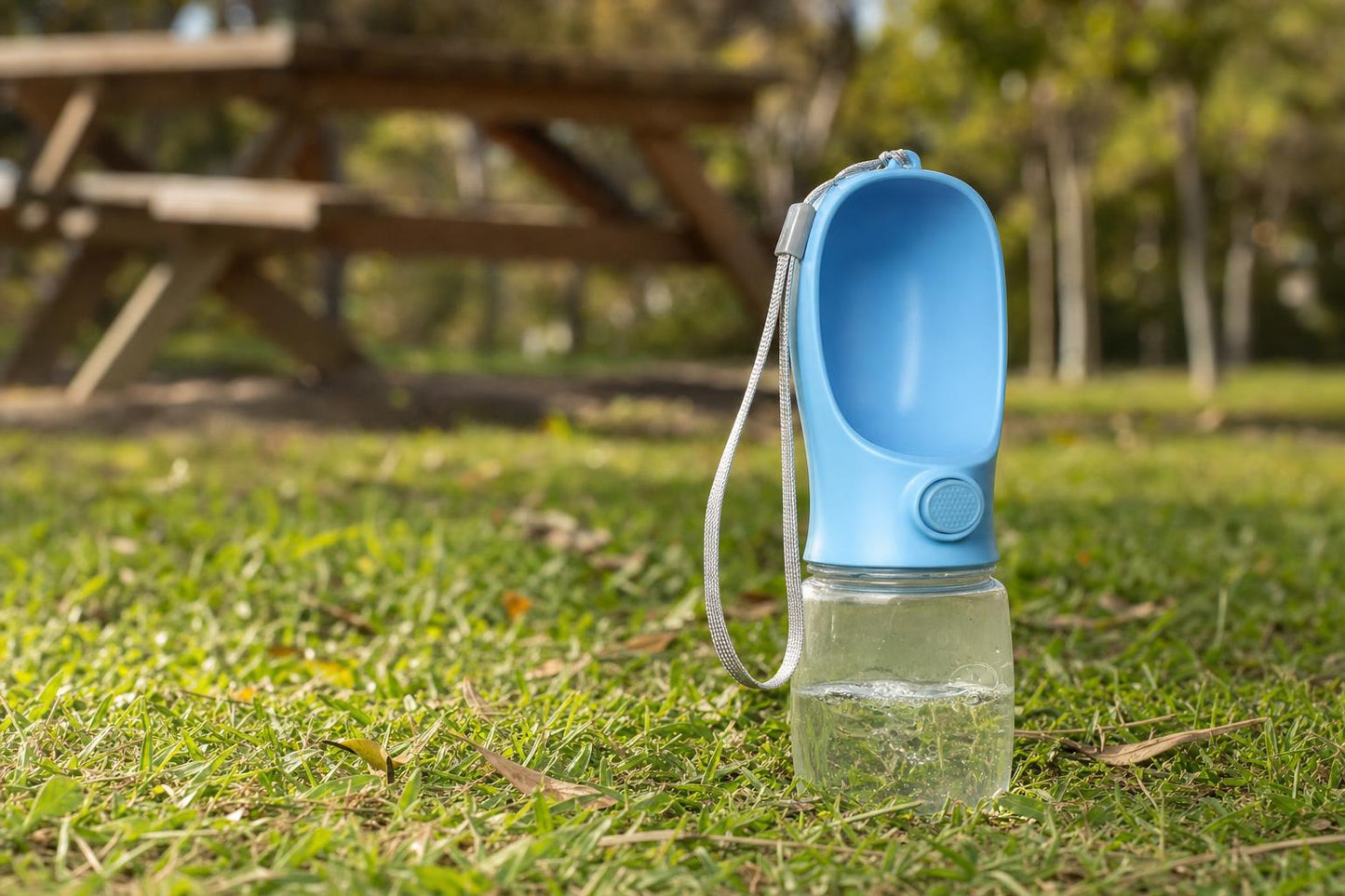 Portable Pet Water Bottle with Built-In Bowl
